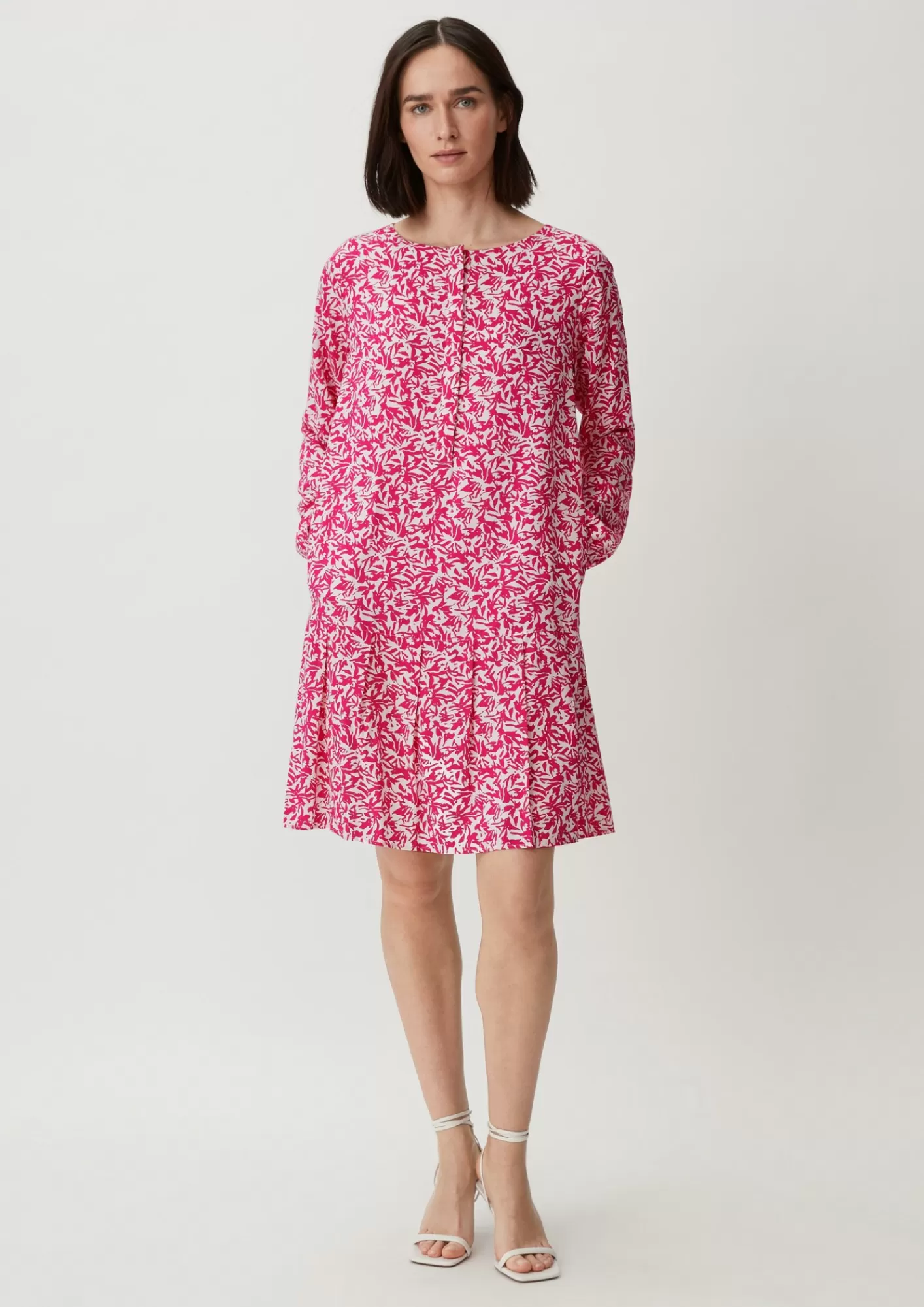 Shop Comma Viskosekleid Aus Popeline