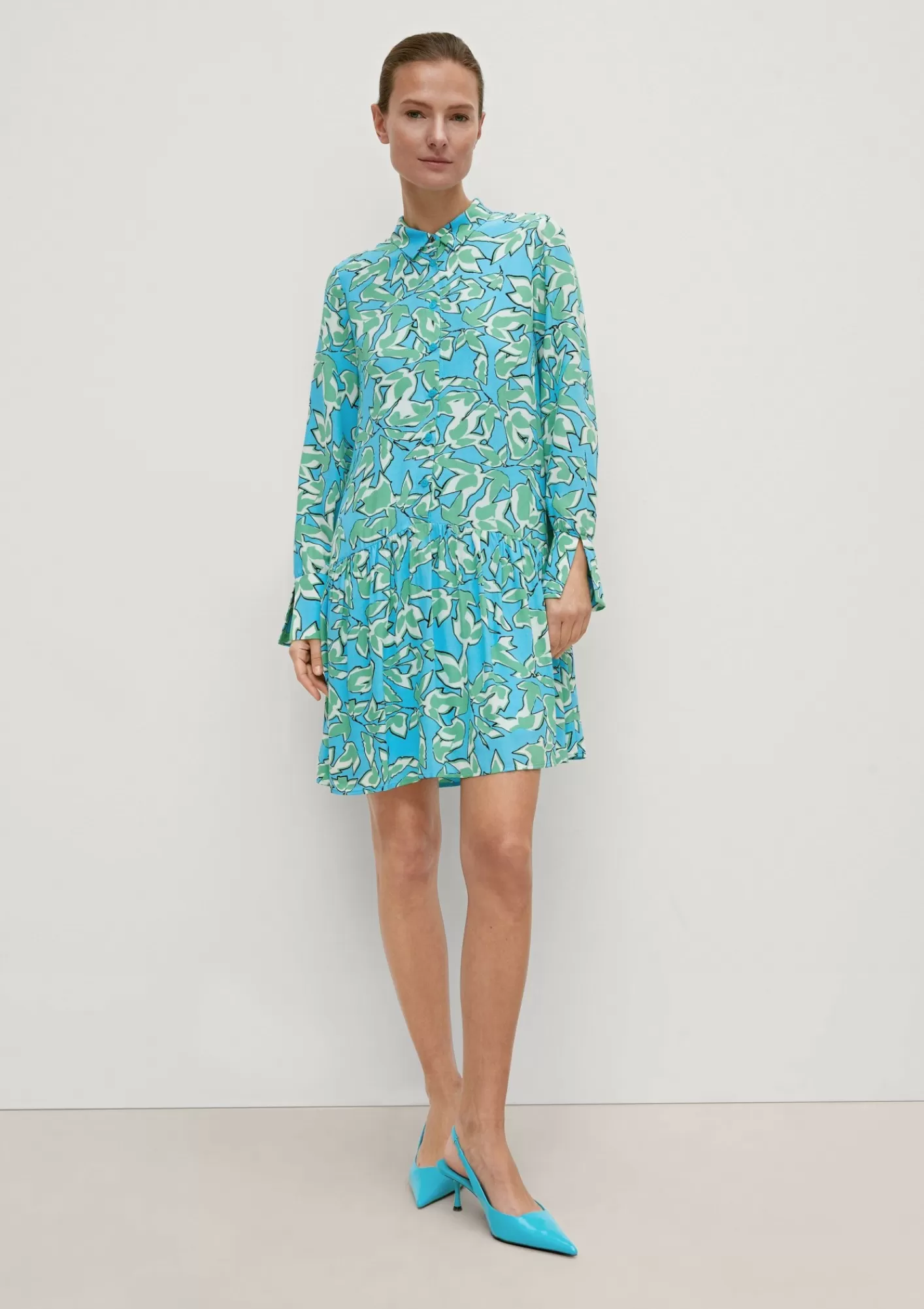 Fashion Comma Viskosekleid Mit Allover-Print