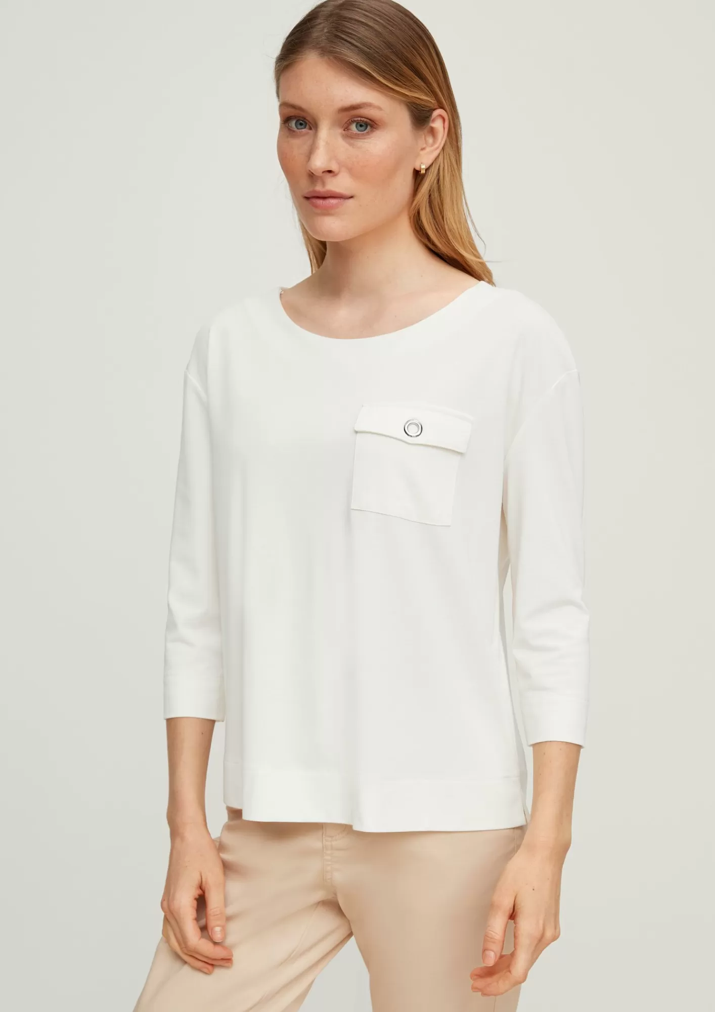 Shop Comma Viskoseshirt Mit Aufgesetzter Brusttasche