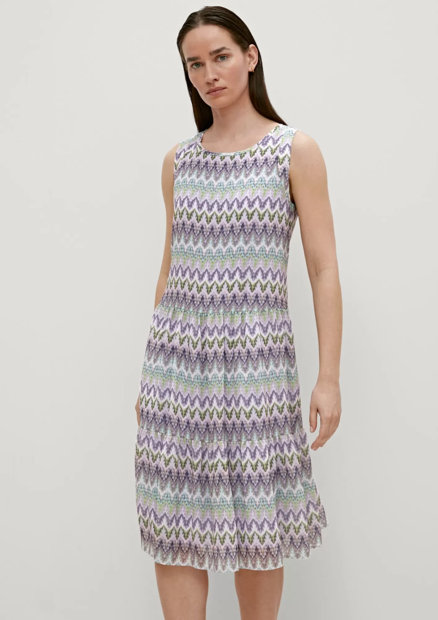 Best Comma Volantkleid Aus Chiffon
