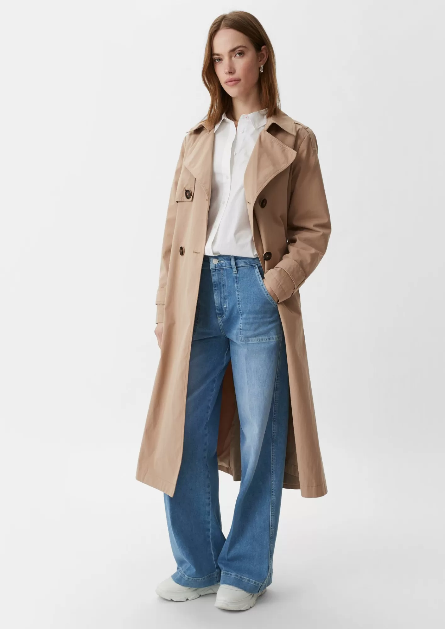 Store Comma Wide Leg-Jeans Mit Hohem Bund