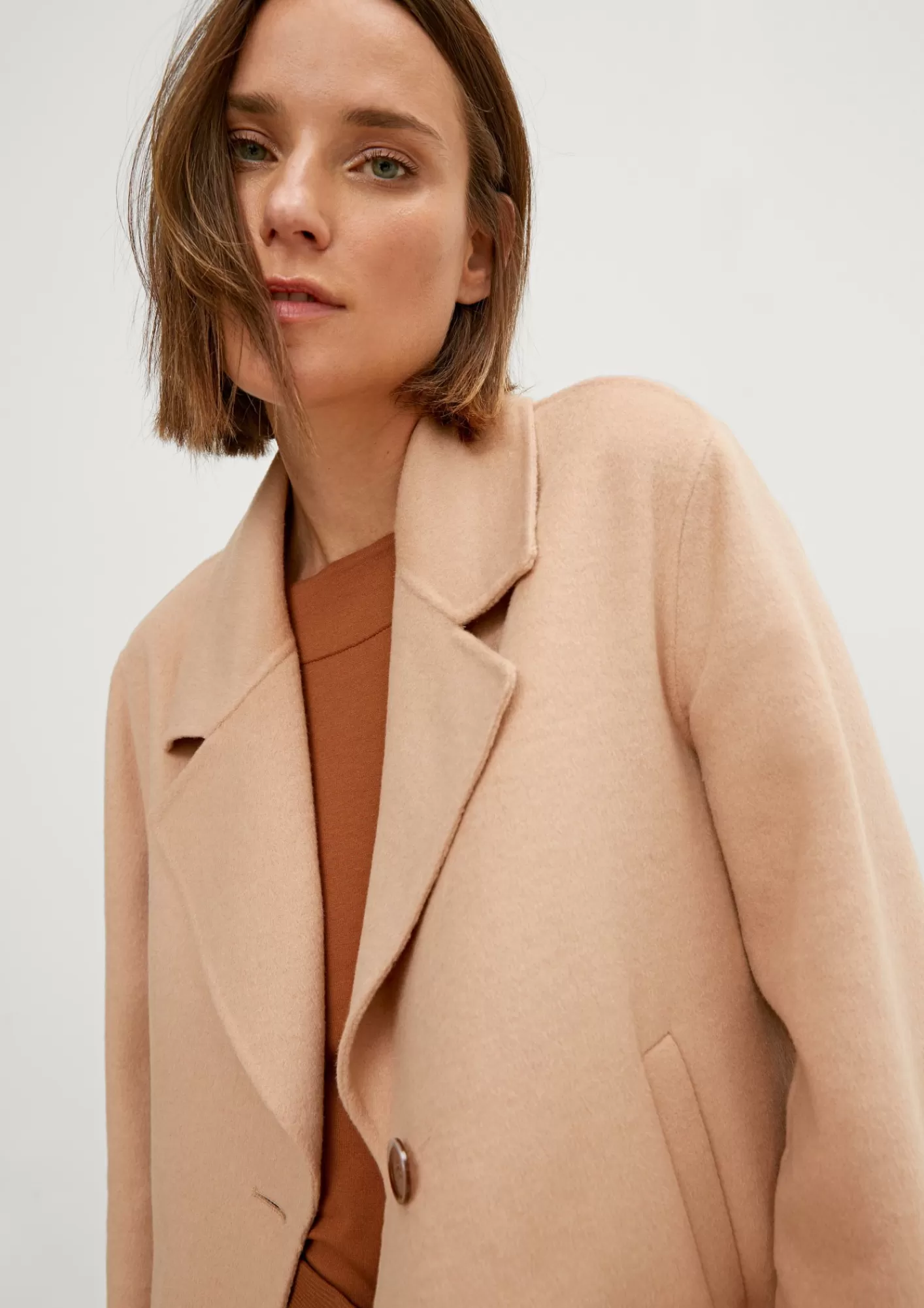 Fashion Comma Wollmix-Jacke Mit Reverskragen